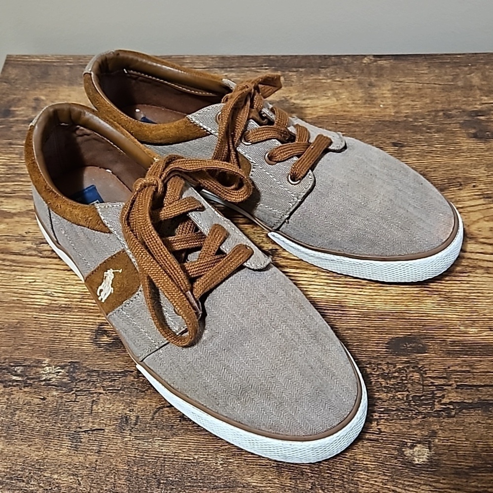 Polo Ralph Lauren Halmore II Classic Men's Brown Sneakers Size 10D